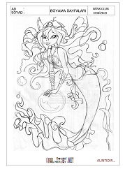 Winx Club Denizkızı boyama sayfaları